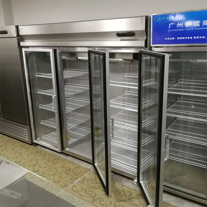 Refrigerador de cristal vertical de la puerta de la puerta 650W 3 de la refrigeración por aire 0
