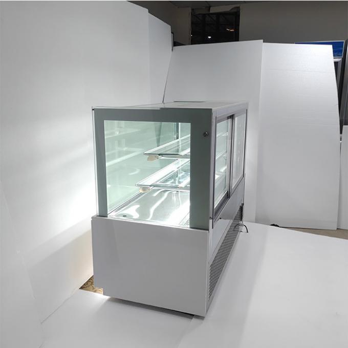 congelador de refrigerador comercial de la torta de cristal de la capa doble 650W 2