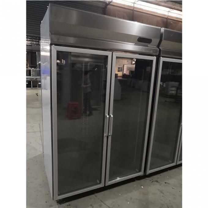 congelador de refrigerador de acero inoxidable comercial del montante 1000L 0