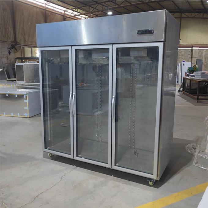 congelador de refrigerador de acero inoxidable comercial de 110W 1500L 1