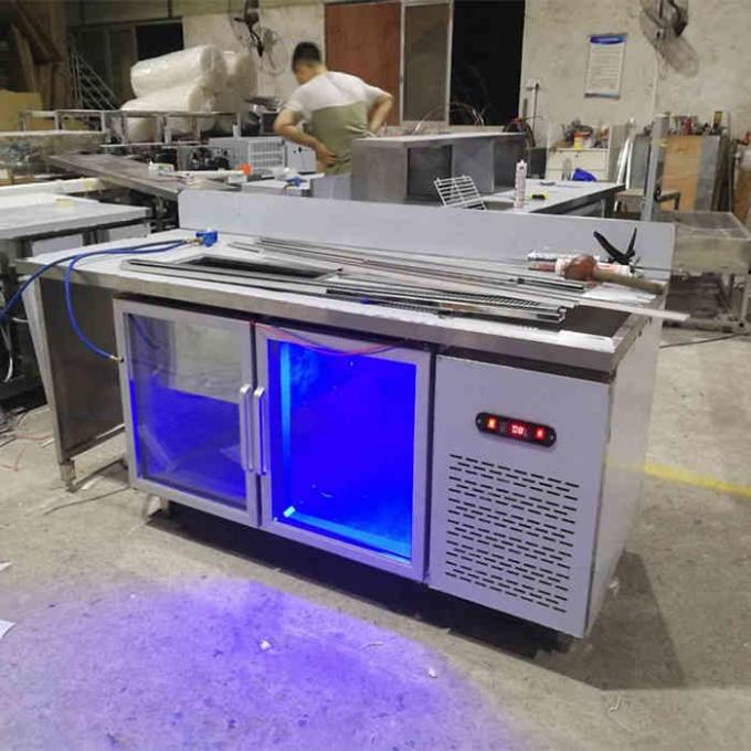 congelador de refrigerador de acero inoxidable comercial de 450L 60Hz 2