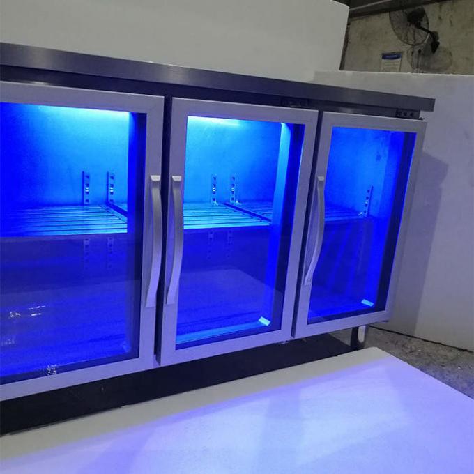 Congelador de refrigerador de acero inoxidable comercial del CE 550L 1