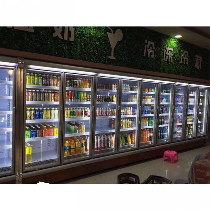 Equipos de refrigeración de cristal del supermercado de la puerta 380V 1