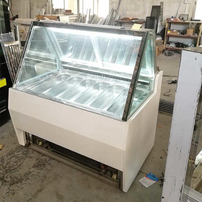 Congelador comercial de la exhibición del helado de Yxfridge 1100W 0
