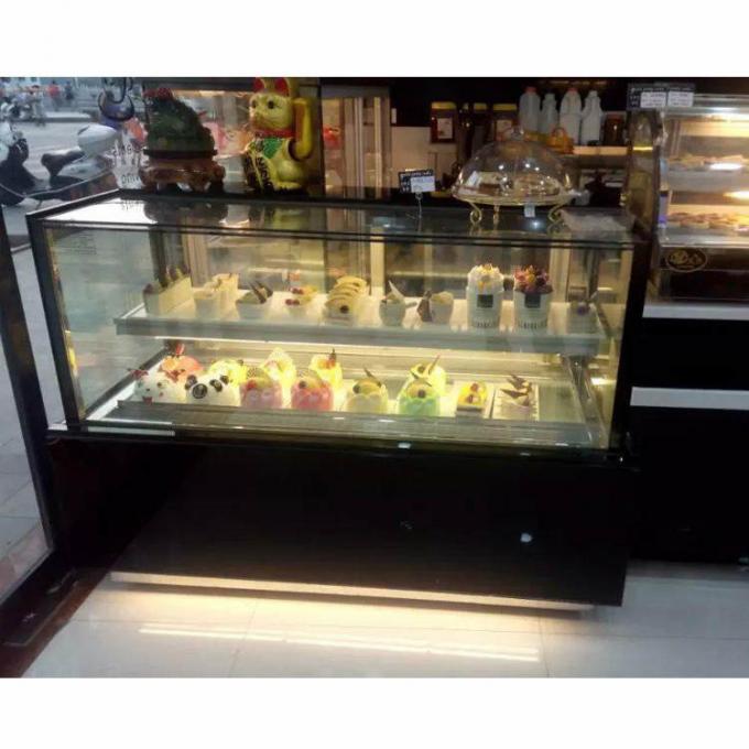 Refrigerador cuadrado de enfriamiento eficiente de la exhibición de la panadería del 1.5m 0