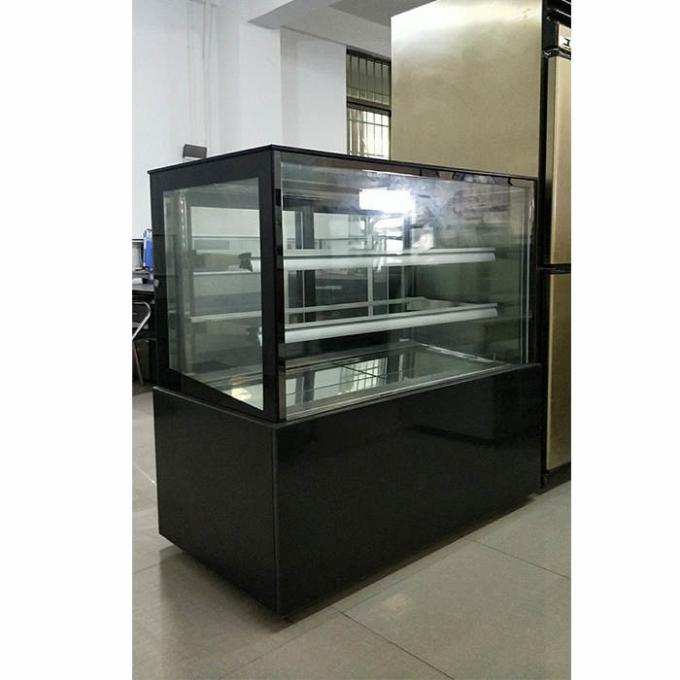 Fan que refresca el refrigerador transparente de la exhibición de la panadería 220V 0