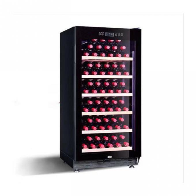 Refrigerador comercial de iluminación azul de la exhibición del vino de la zona 188L uno 0