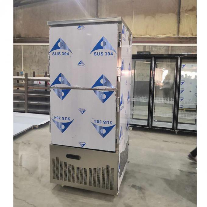 Congelador de refrigerador de acero inoxidable comercial ventilado 14 bandejas 0