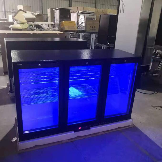 Refrigerador de la barra de R134a 330L Undercounter con color negro de 3 puertas 0