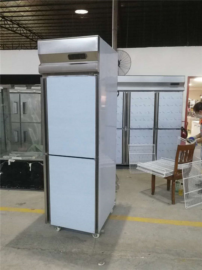 Refrigerador vertical comercial de acero inoxidable 201 300W 0