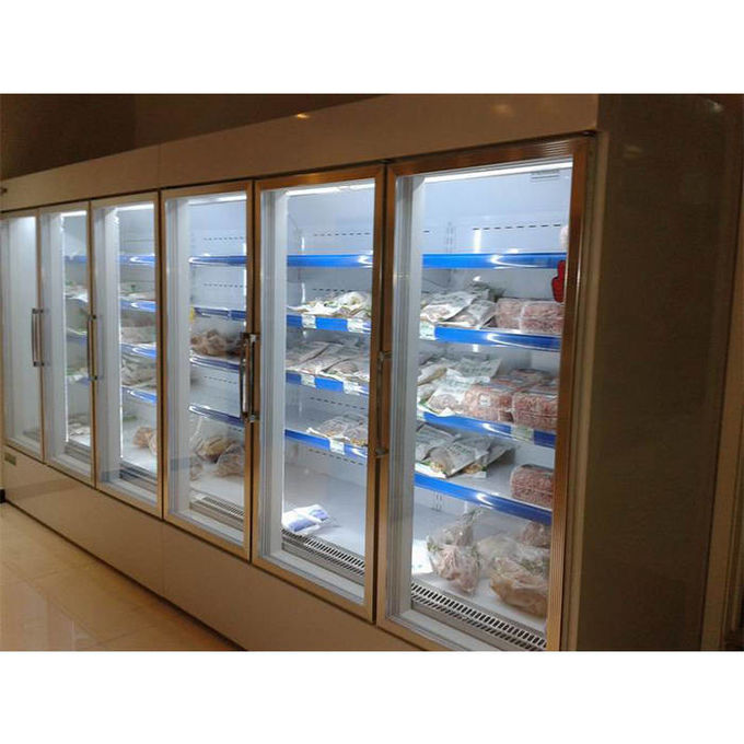 refrigerador de cristal de la bebida de 380V 1600L Multideck para el supermercado 0
