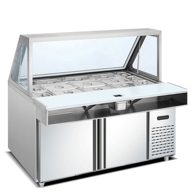 Congelador de refrigerador comercial refrigerante 400W del CE R134A