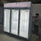Congelador comercial vertical de la exhibición del helado con la puerta de cristal tres