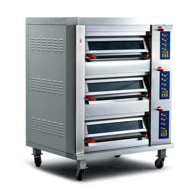 Bandejas 380V 50Hz 19.8KW de la cubierta 6 del horno 3 de la pizza que cuecen eléctrica
