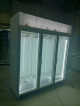 Display de bebidas comerciales nevera 3 puertas de cristal chiller vertical 110V 60Hz
