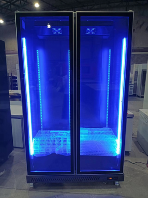 2 Puertas de vidrio Display de bebidas nevera Comercial nevera vertical
