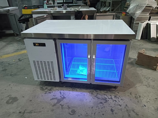 Refrigerador de escritorio comercial con puerta de vidrio
