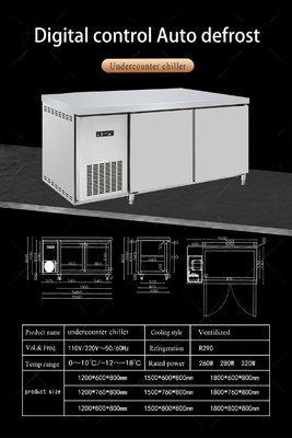 Refrigerador de escritorio comercial con puerta de vidrio