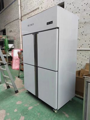Refrigerador vertical comercial para el ventilador de cocina Sistema de enfriamiento Refrigerador de acero inoxidable