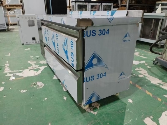 Refrigerador comercial de 60" bajo el mostrador de la nevera w/ 2 cajones 115v 304 plata