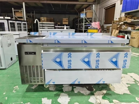 Refrigerador comercial de 60" bajo el mostrador de la nevera w/ 2 cajones 115v 304 plata