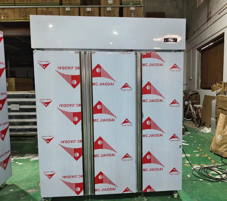 Cocina comercial nevera de acero inoxidable vertical nevera de 3 puertas refrigerador refrigerado