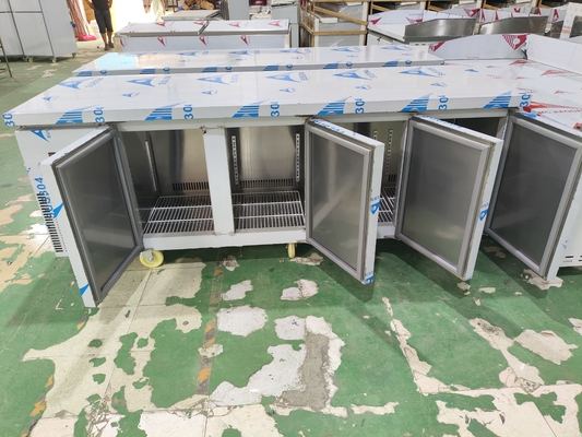 Refrigerador de acero inoxidable de escritorio de cocina