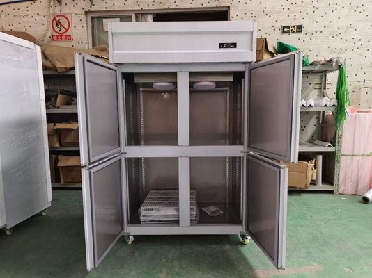 Frigorífico vertical comercial para restaurante 4 puertas Equipos de cocina de acero inoxidable