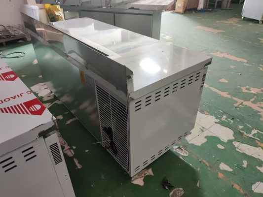 Refrigerador comercial de escritorio 4 cajones con salpicador personalizado mesa de cocina