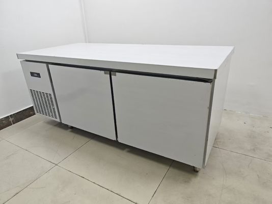 1.8M Refrigerador bajo el mostrador Refrigerador comercial Mesa de trabajo para cocina de acero inoxidable