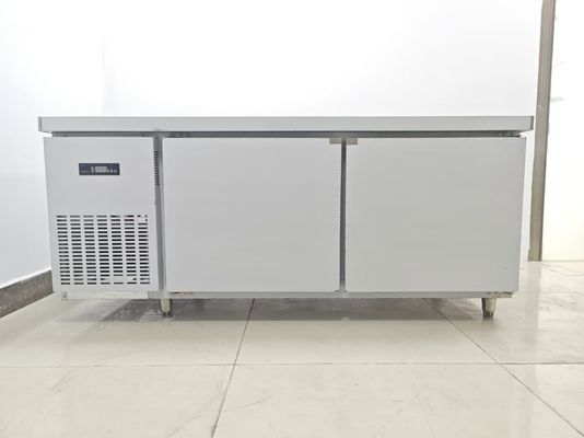 1.8M Refrigerador bajo el mostrador Refrigerador comercial Mesa de trabajo para cocina de acero inoxidable