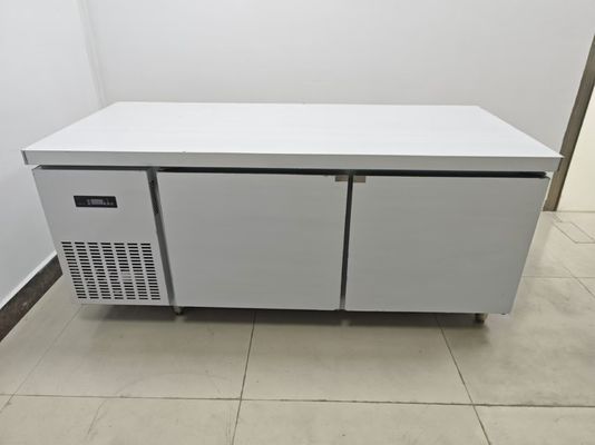 1.8M Refrigerador bajo el mostrador Refrigerador comercial Mesa de trabajo para cocina de acero inoxidable