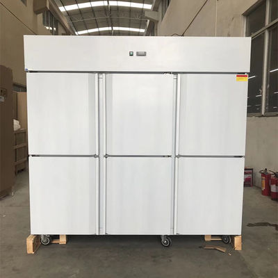 Refrigeración por aire del indicador digital del LED congelador vertical de 6 puertas