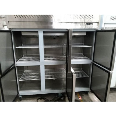 Refrigeración por aire del indicador digital del LED congelador vertical de 6 puertas