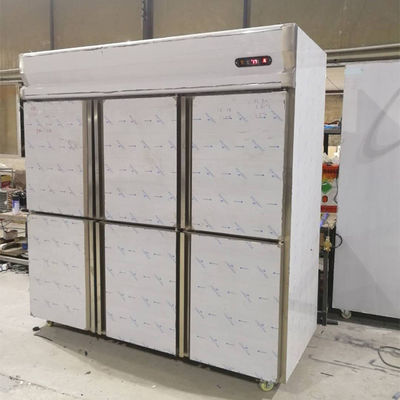 congelador de refrigerador de acero inoxidable comercial de la puerta 880W 6