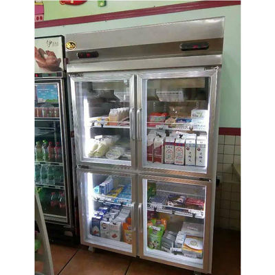 congelador de refrigerador de acero inoxidable comercial del montante 1000L