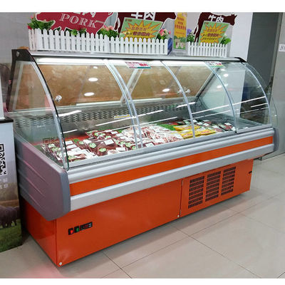Equipos de refrigeración de cristal curvados del supermercado de los 2m