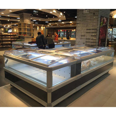 Congelador de la isla del supermercado de R404A