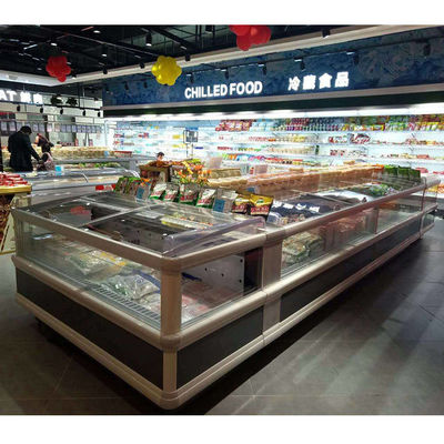 Congelador de la isla del supermercado de R404A