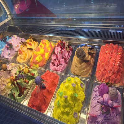Fan que refresca el congelador de la exhibición de la torta del helado de 1500W R404a