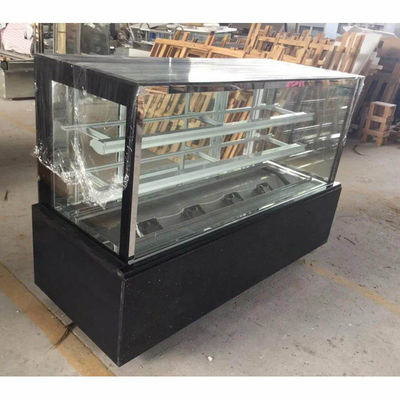 Refrigerador cuadrado de enfriamiento eficiente de la exhibición de la panadería del 1.5m