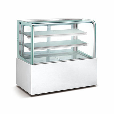 Refrigerador de mármol de cristal de la exhibición de la panadería del CE del final de tres capas