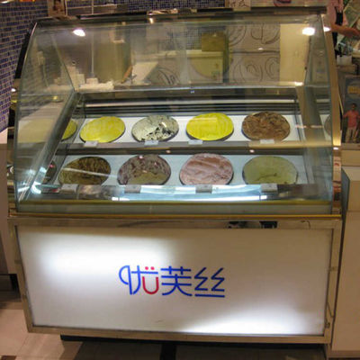 1200*1130*1350m m refrigerador de la exhibición del helado del CE de 12 cacerolas