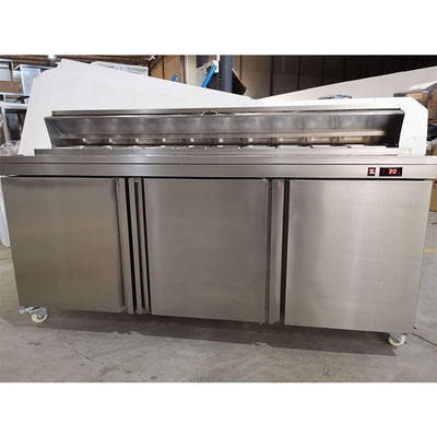 Fan que refresca el refrigerador de la exhibición del bufete de ensaladas 350L para el restaurante