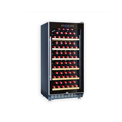 Refrigerador comercial de iluminación azul de la exhibición del vino de la zona 188L uno