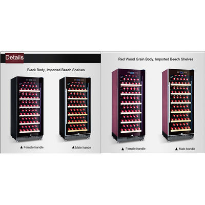 Refrigerador comercial de enfriamiento directo de la exhibición del vino de 105W 188L