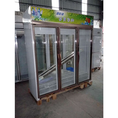 El enfriamiento de la fan se dobla refrigerador vertical lateral de la exhibición
