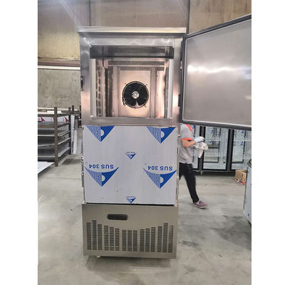 Congelador de refrigerador de acero inoxidable comercial ventilado 14 bandejas