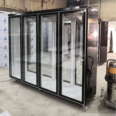 alcance 2500L en el refrigerador de cristal de la puerta del refrigerador 4 para el colmado