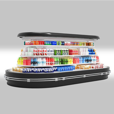 Tipo oval refrigerador de R404A de la exhibición de Multideck de los equipos de refrigeración del supermercado